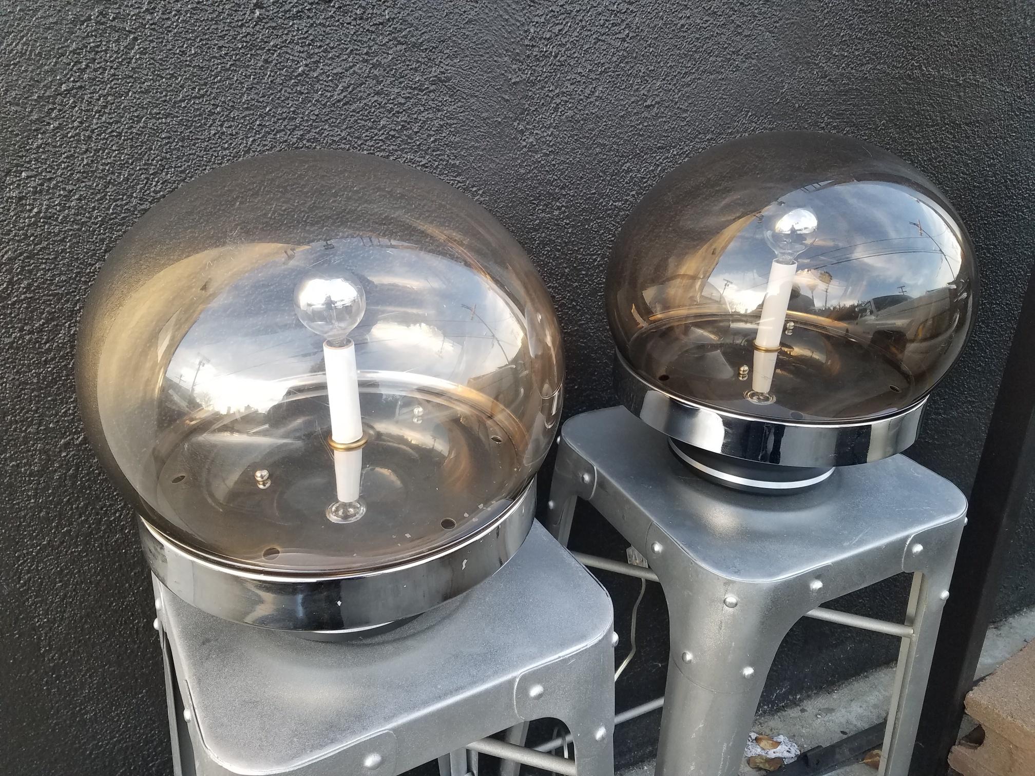 Pareja de lámparas de mesa italianas de los años 70 según Siderea de Tato en Bueno estado para la venta en Los Angeles, CA