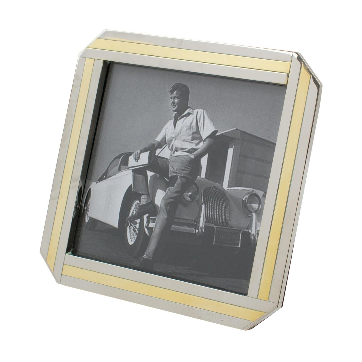 Wonderful Cartier Square Brass Snake Skin Picture Frame Made in Italy at 1stDibs