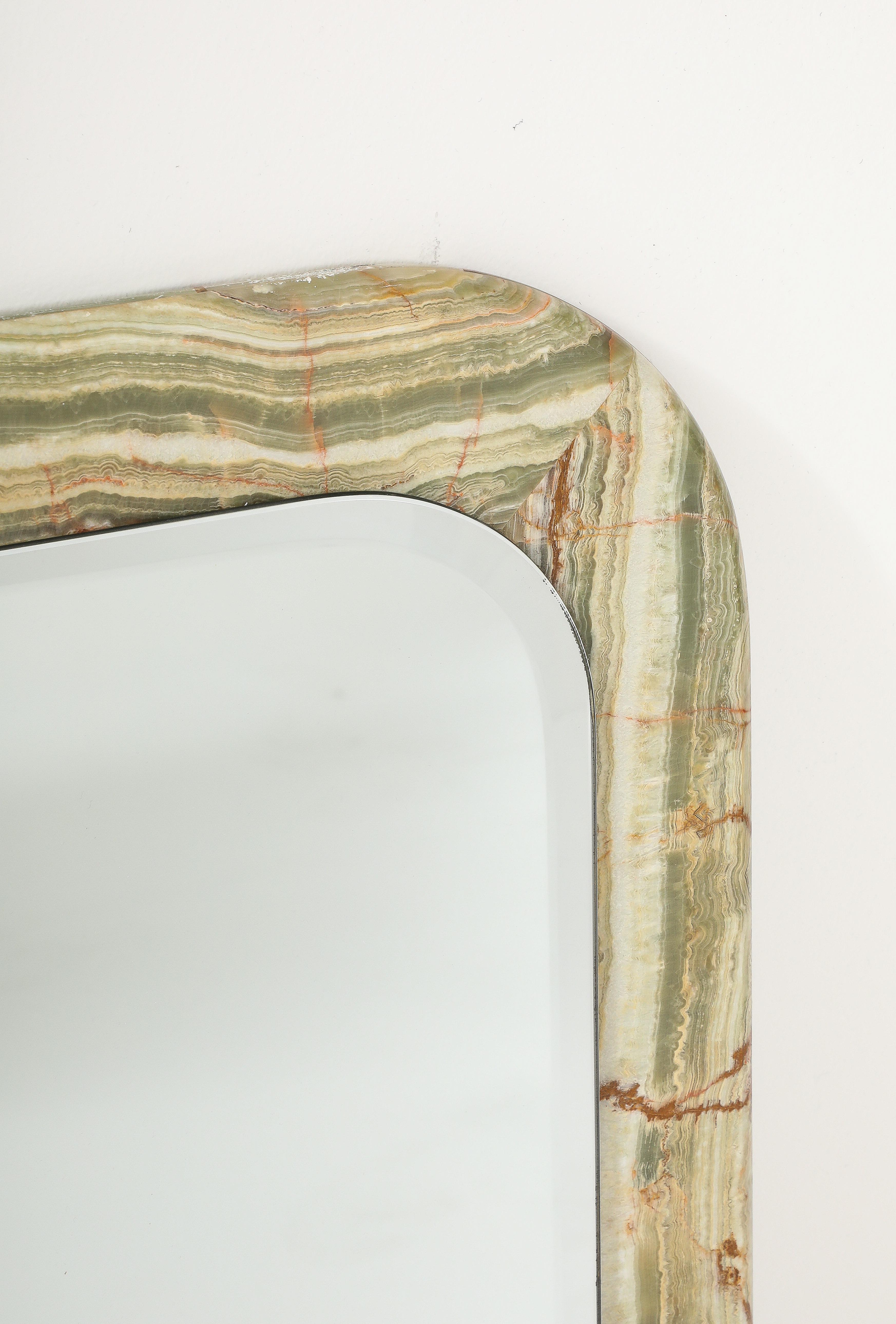 Italian 1970's Square Marble Mirror For Sale 6