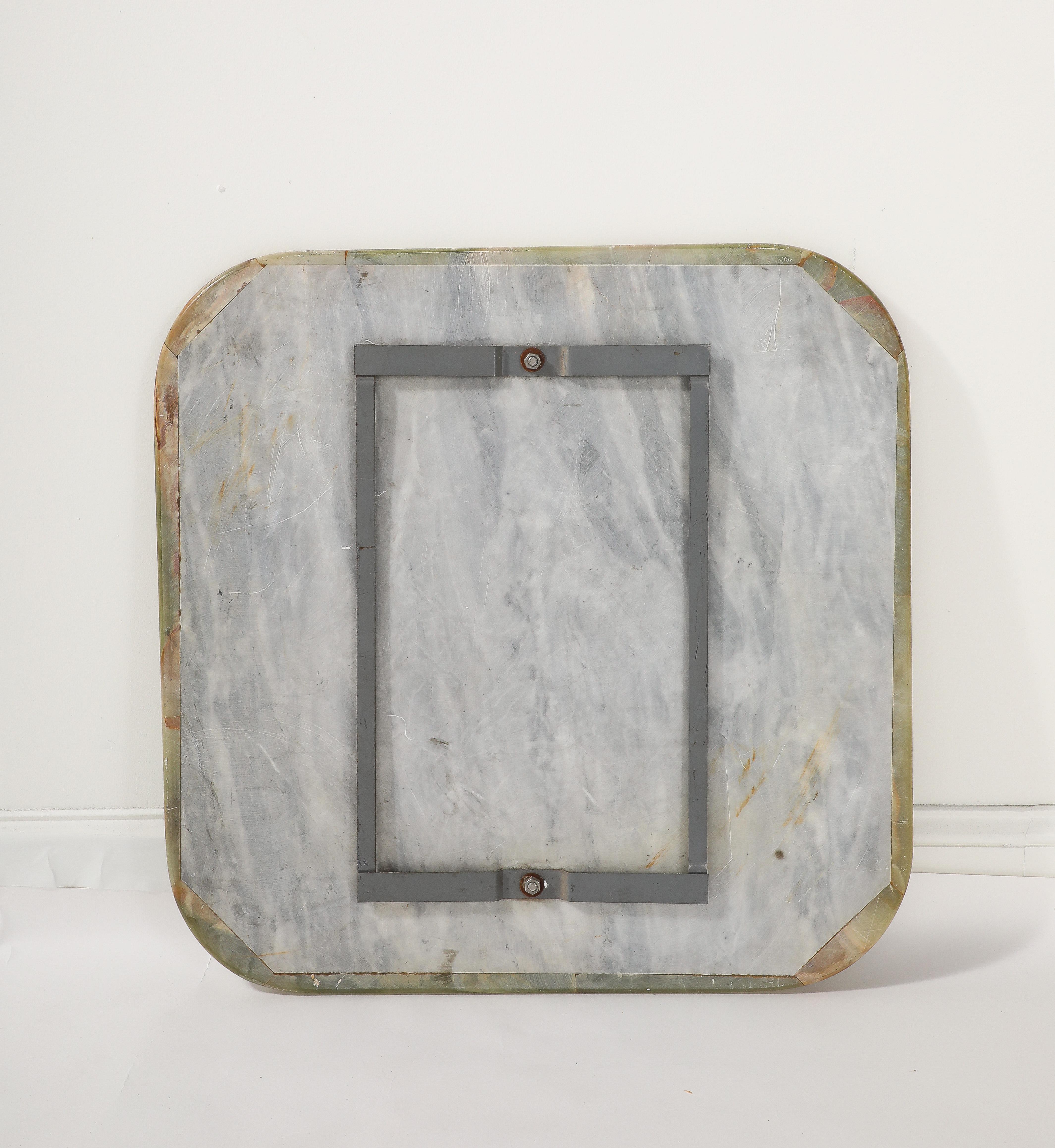 Italian 1970's Square Marble Mirror For Sale 7