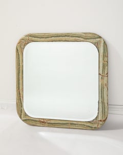 Italian 1970's Square Marble Mirror