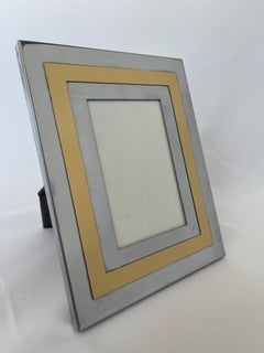 Italian 1970's Steel and Brass Picture Frame