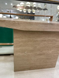 Italian 1970s Travertine Console Table