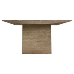 Italian 1970s Travertine Console Table