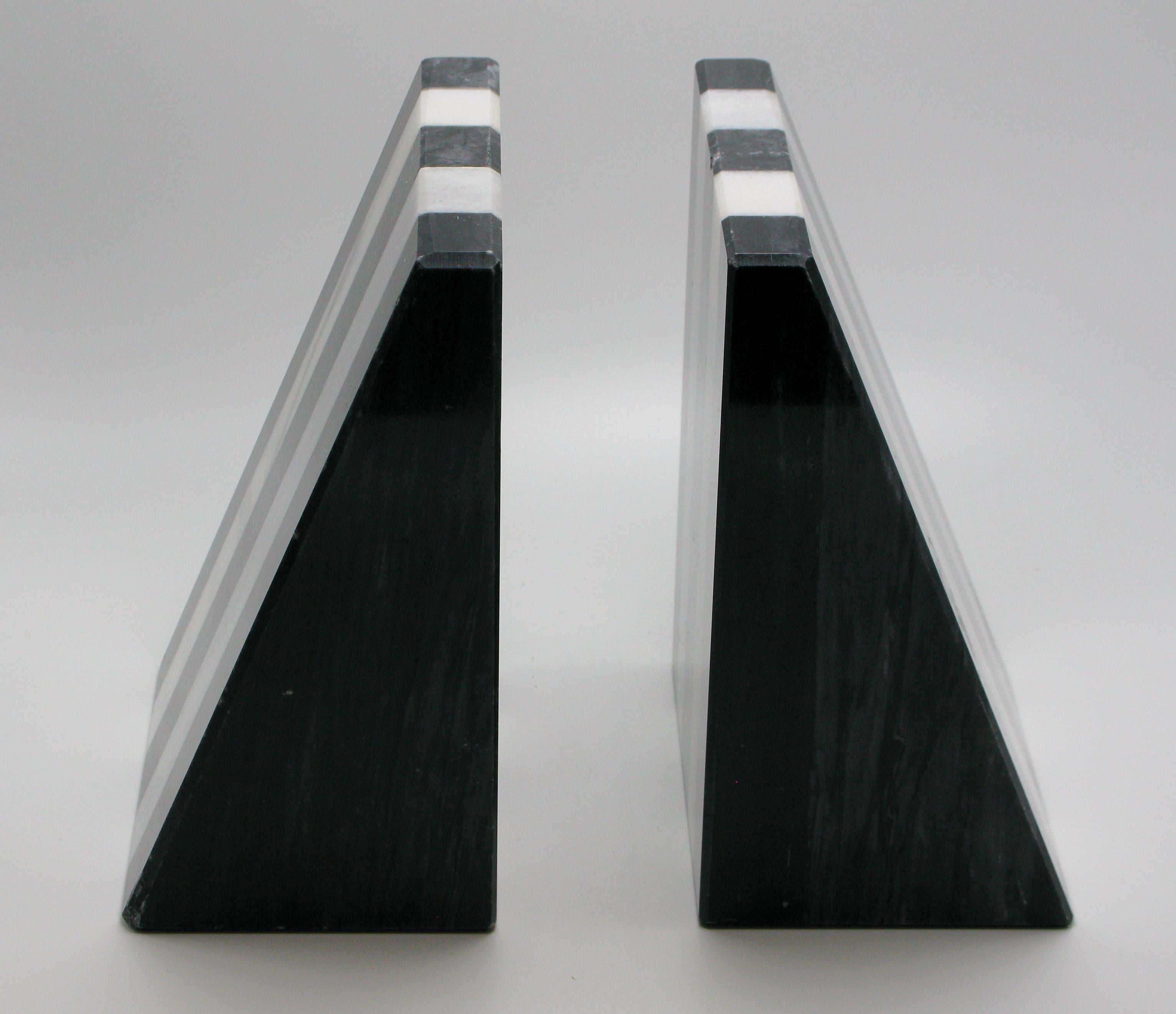 black and white bookends
