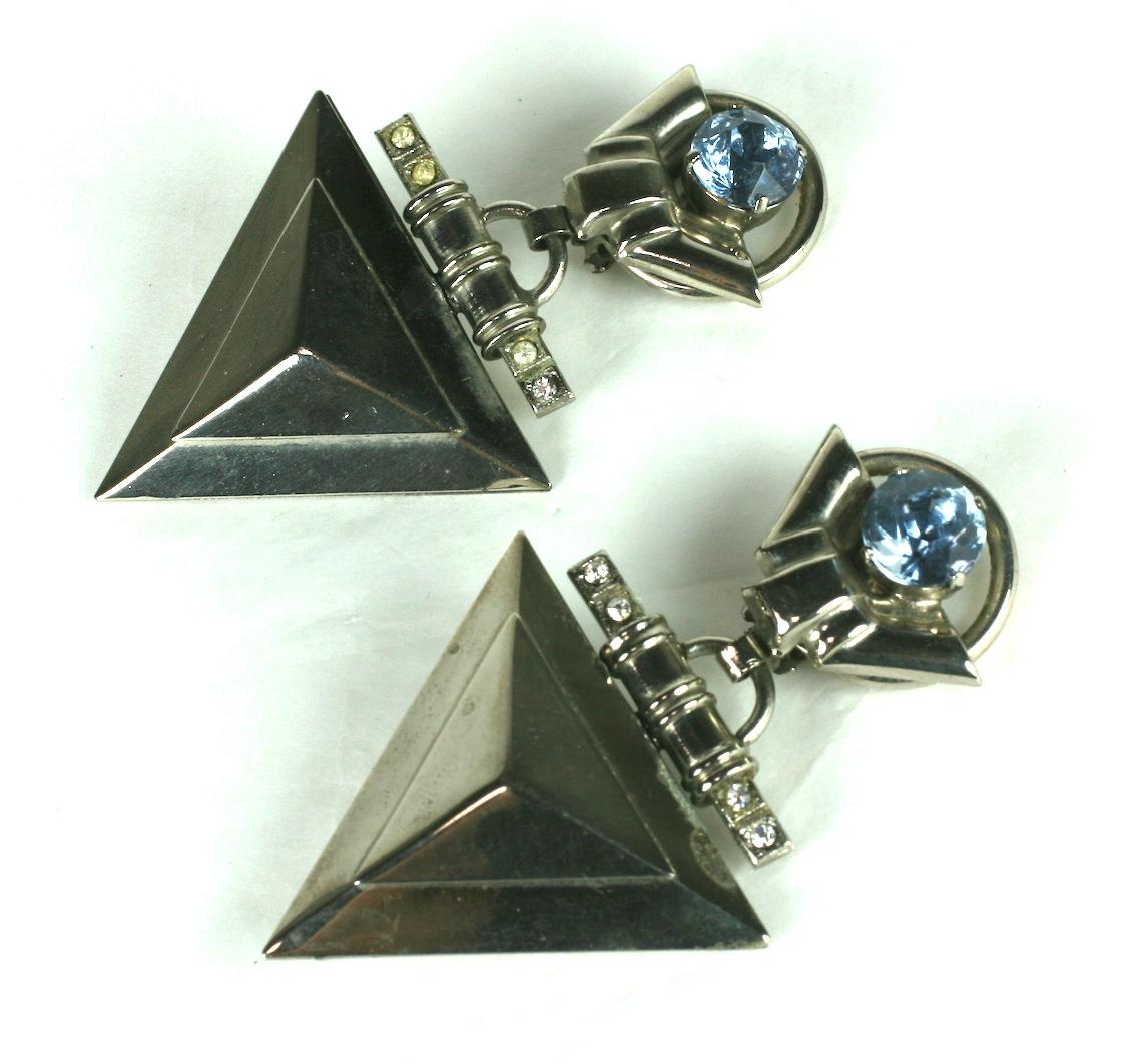 Italian 1980's Modernist Earrings In Excellent Condition For Sale In New York, NY