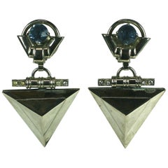 Boucles d'oreilles italiennes modernistes des années 1980