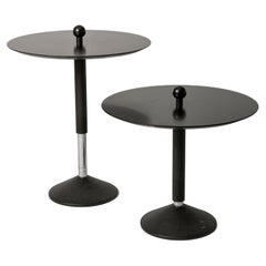 Vintage Italian 1980's Pair of Moveable Side Tables