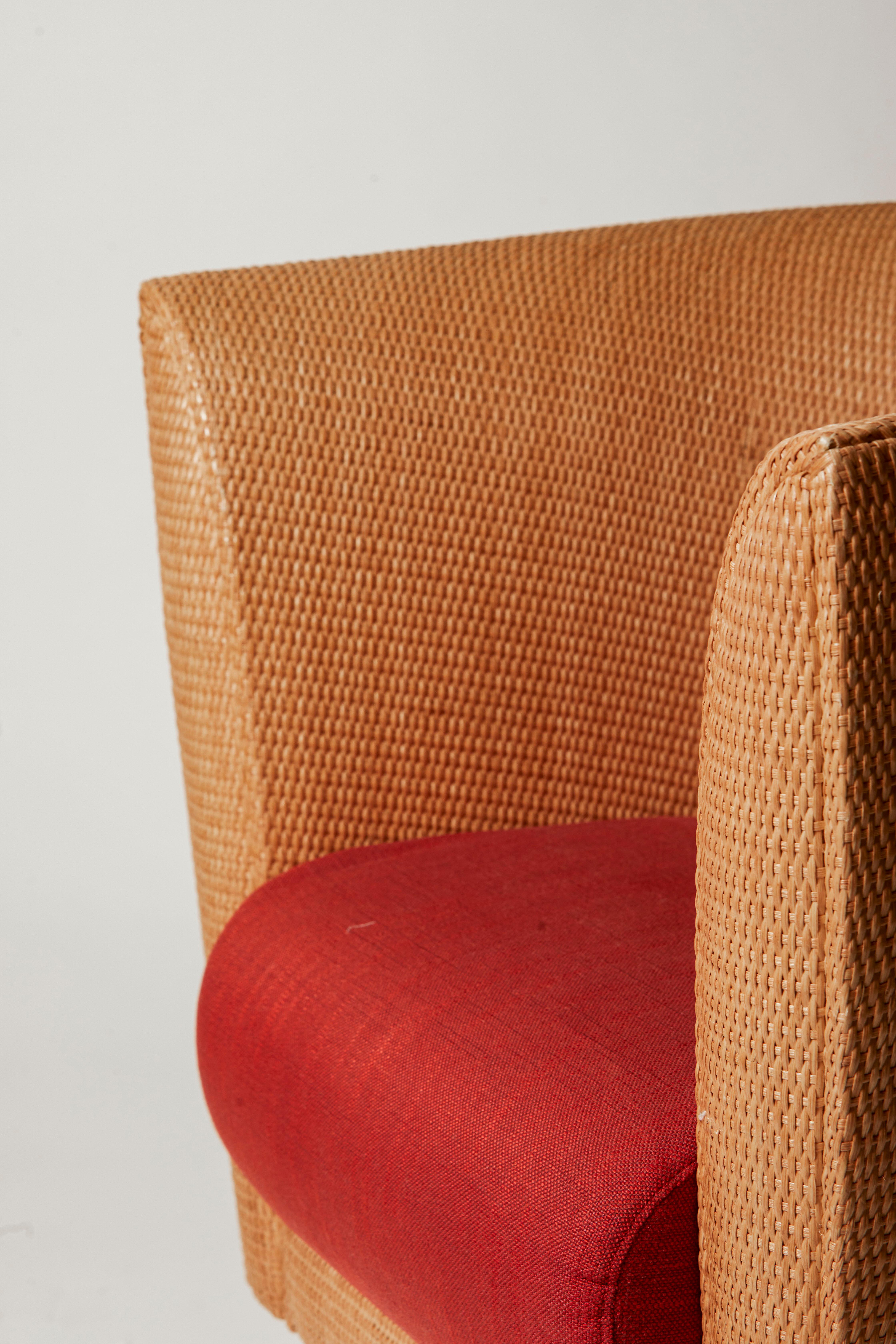 Fin du 20e siècle Paire de chaises baril italiennes des années 1980 en vente