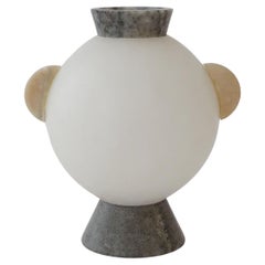 Vintage Italian 1980s Post Modern Vase in Alabaster 