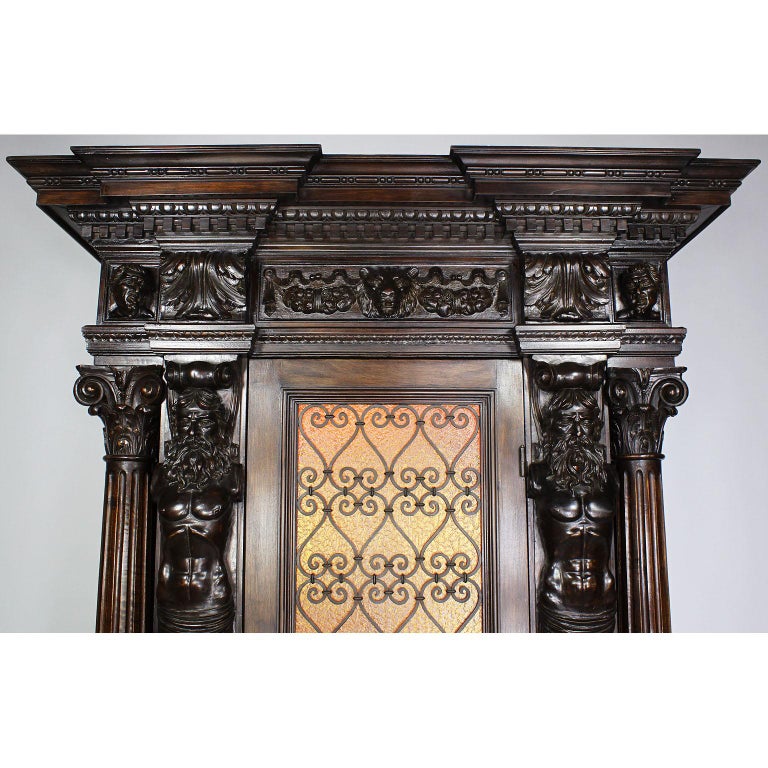 Italian 19th-20th Century Baroque Style Carved Walnut Wine Cellar ...