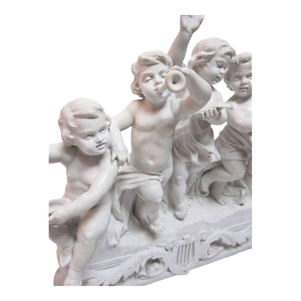 Carved Italian 19th-20th Century Marble Group 