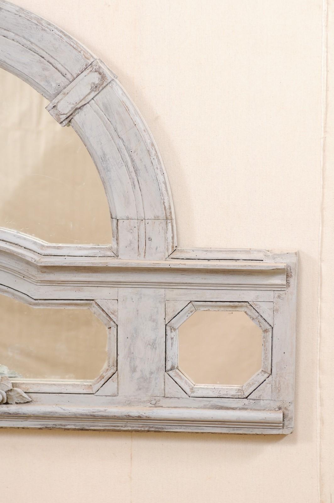 Italian Architectural Panel with Mirror Back, Great for a Small Headboard 1
