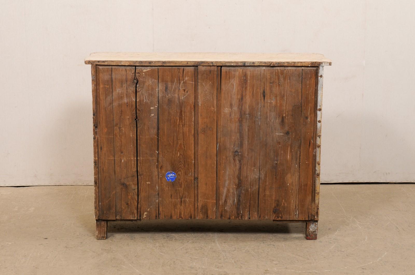 Italian 19th C. Console Cabinet w/a Hand-Painted Fishing Village Seascape Motif For Sale 4