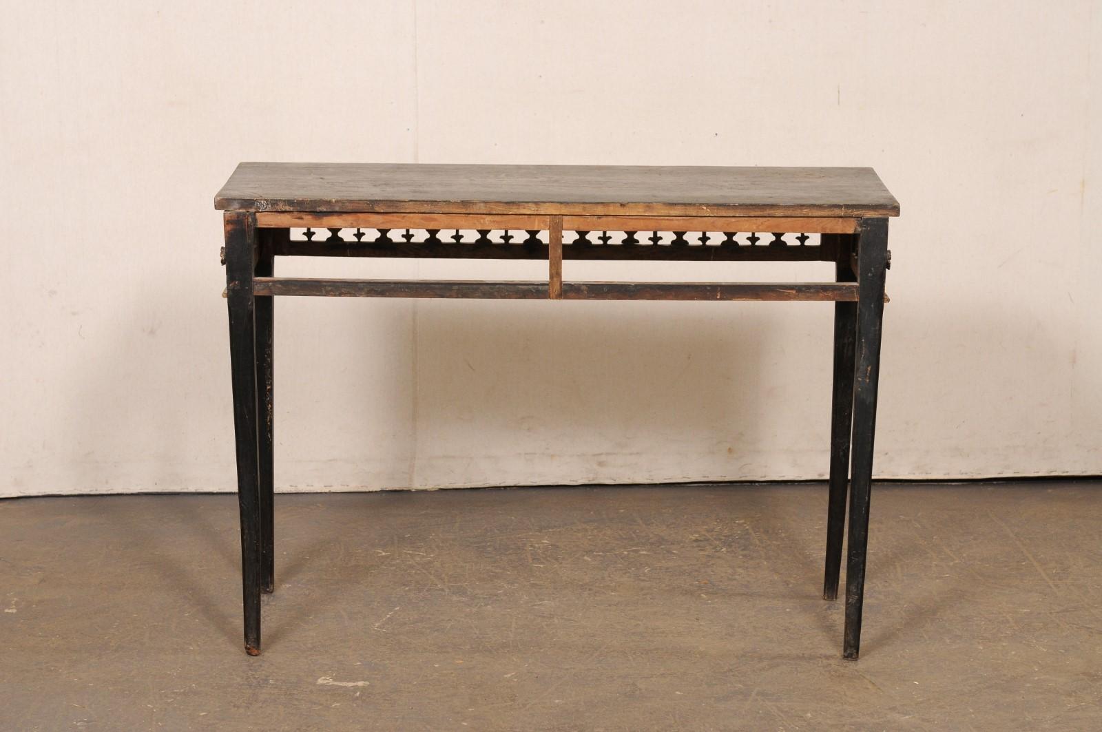 Italian 19th C. Console, w/Pierce Carved & Gilt Arrow & Urn Motif Apron 3