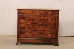 Italian 19th C. Four Drawer "La Cassettiera" of Walnut w/Beautiful Wood Grain