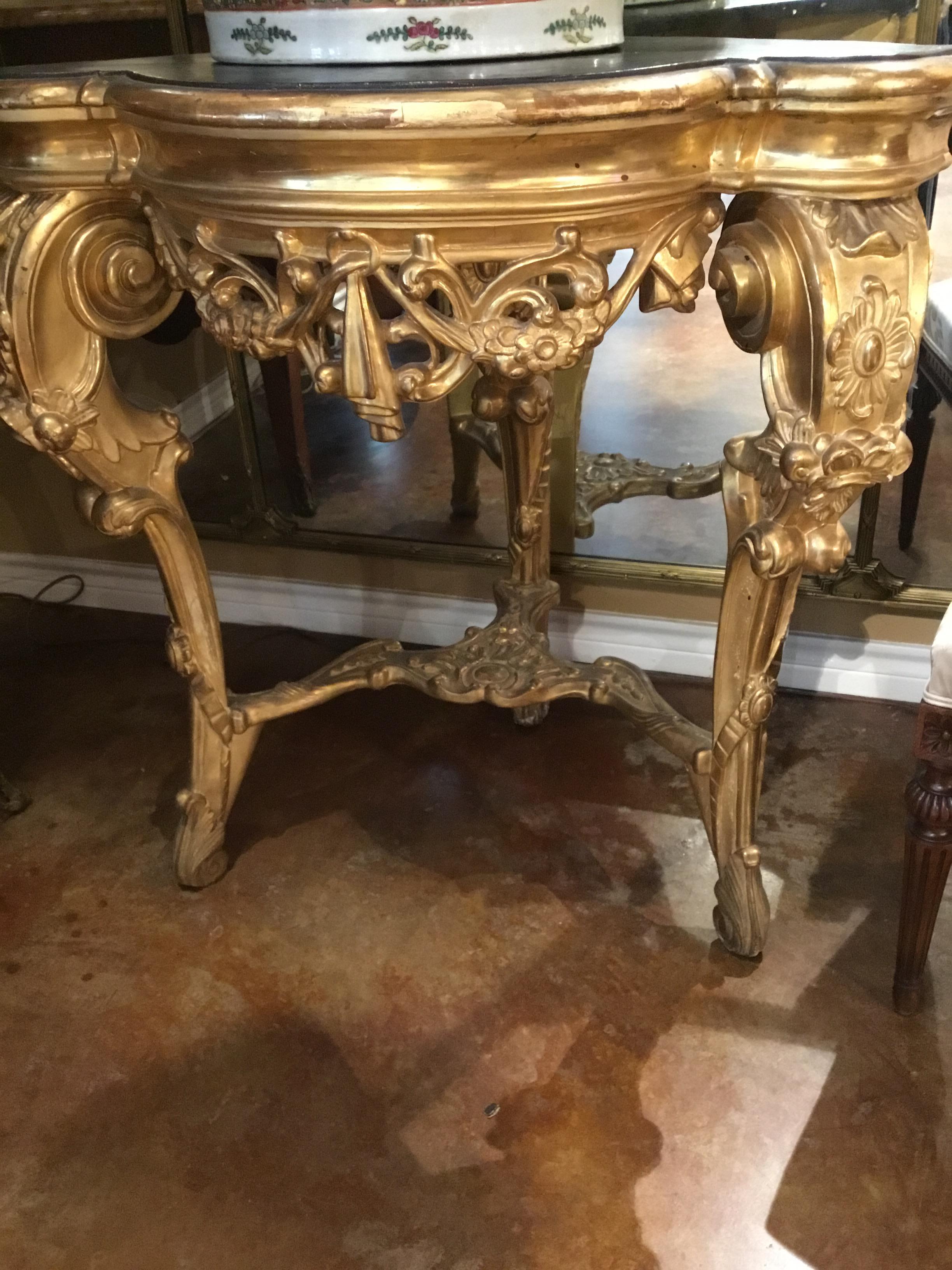 Wood Italian 19th c Giltwood Corner Pedestals