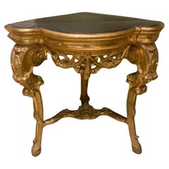 Italienische Ecksockel aus Giltwood, 19. Jahrhundert, Paar