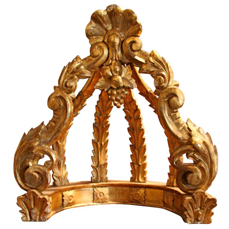 Italian 19th C. Gold Leaf Crown For Sale at 1stDibs
