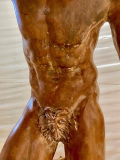 Italian 19th C. Grand Tour Terracotta of a "Fauno Danzante Con Cimbali" ca. 1860
