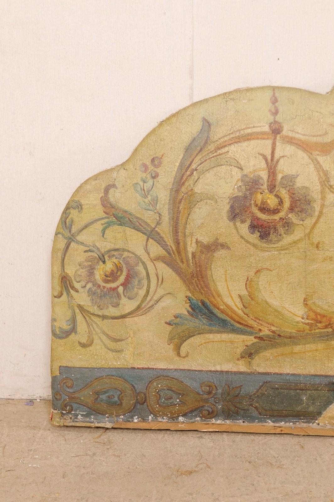 painted headboard on wall