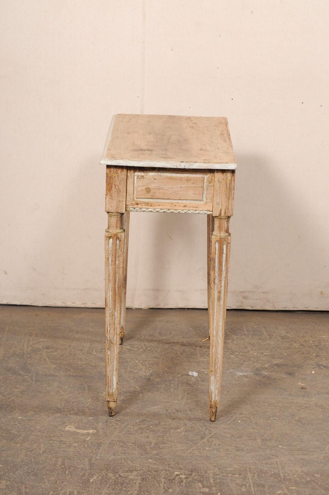 Italian 19th C. Petite Console Table w/Fluted Legs For Sale 5