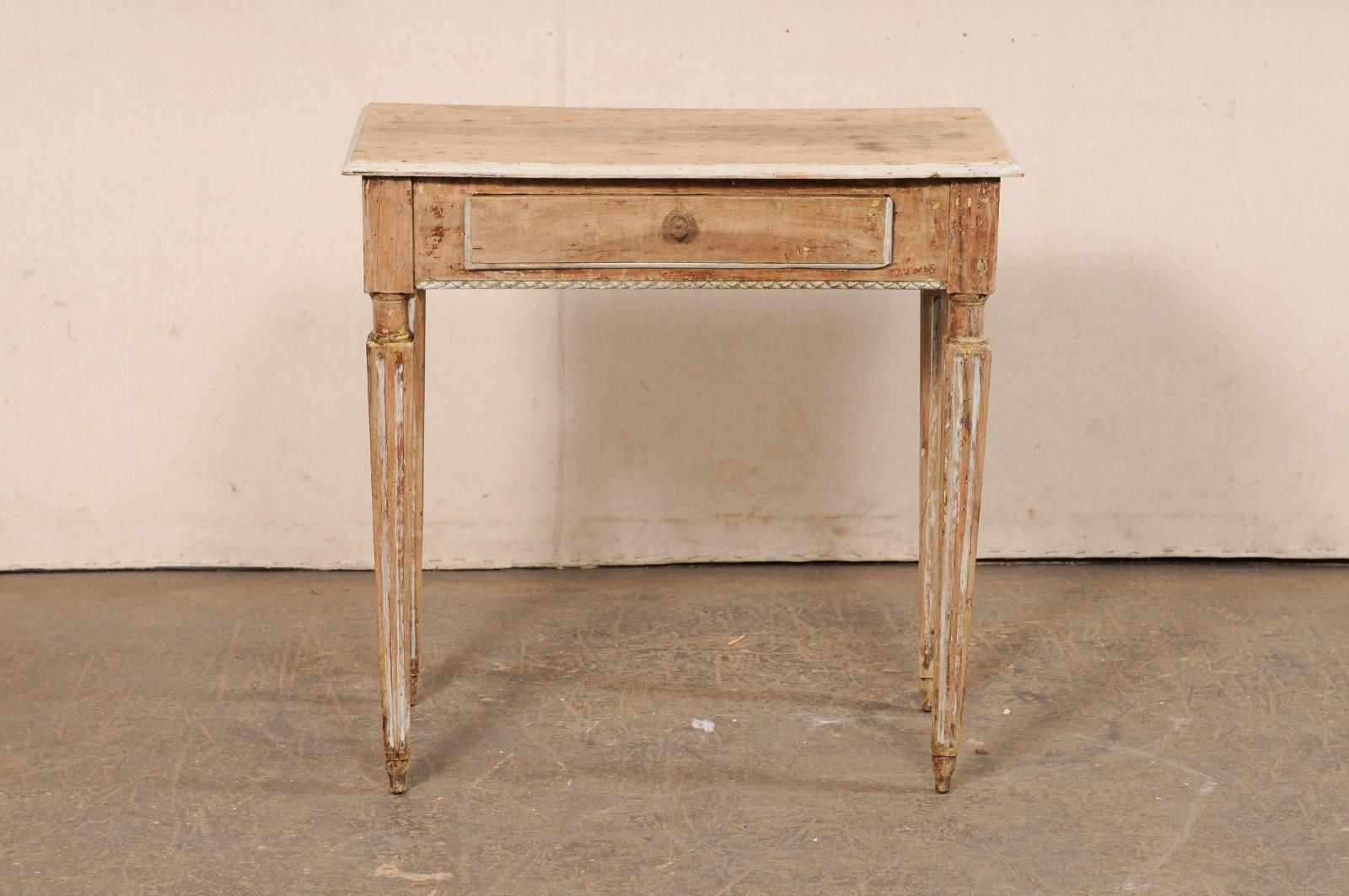 Italian 19th C. Petite Console Table w/Fluted Legs For Sale 7