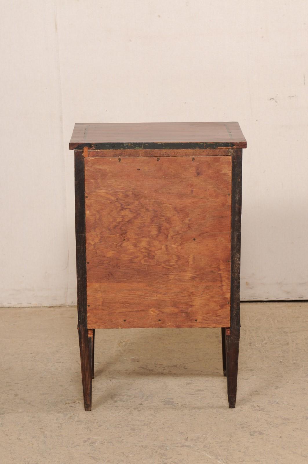 Italian 19th C. Side Chest Designed in Clean Lines w/Accent Inlay Trim For Sale 2