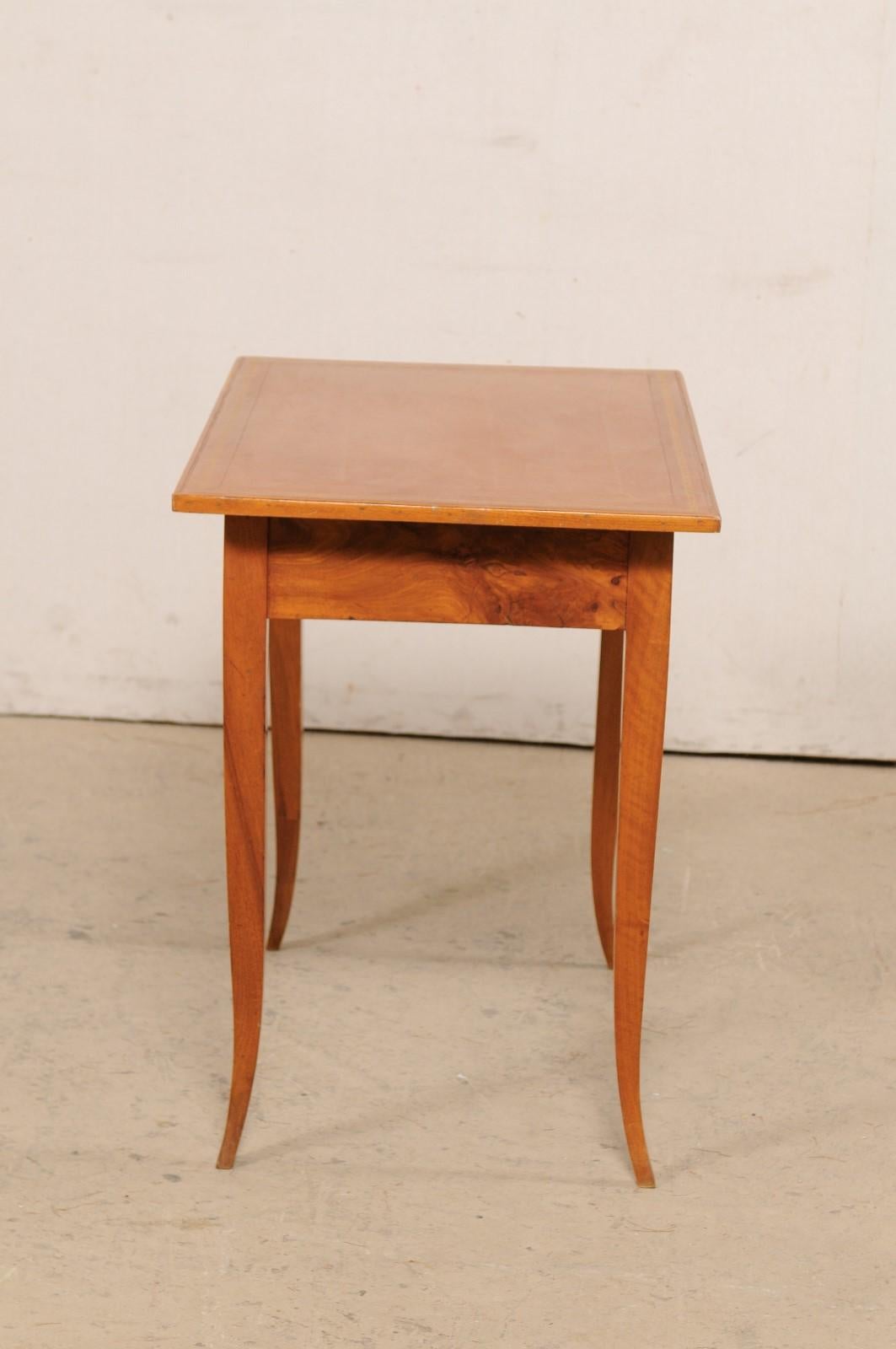 Italian 19th C. Smaller-Sized Desk with Leather Writing Pad Top & Single Drawer 4