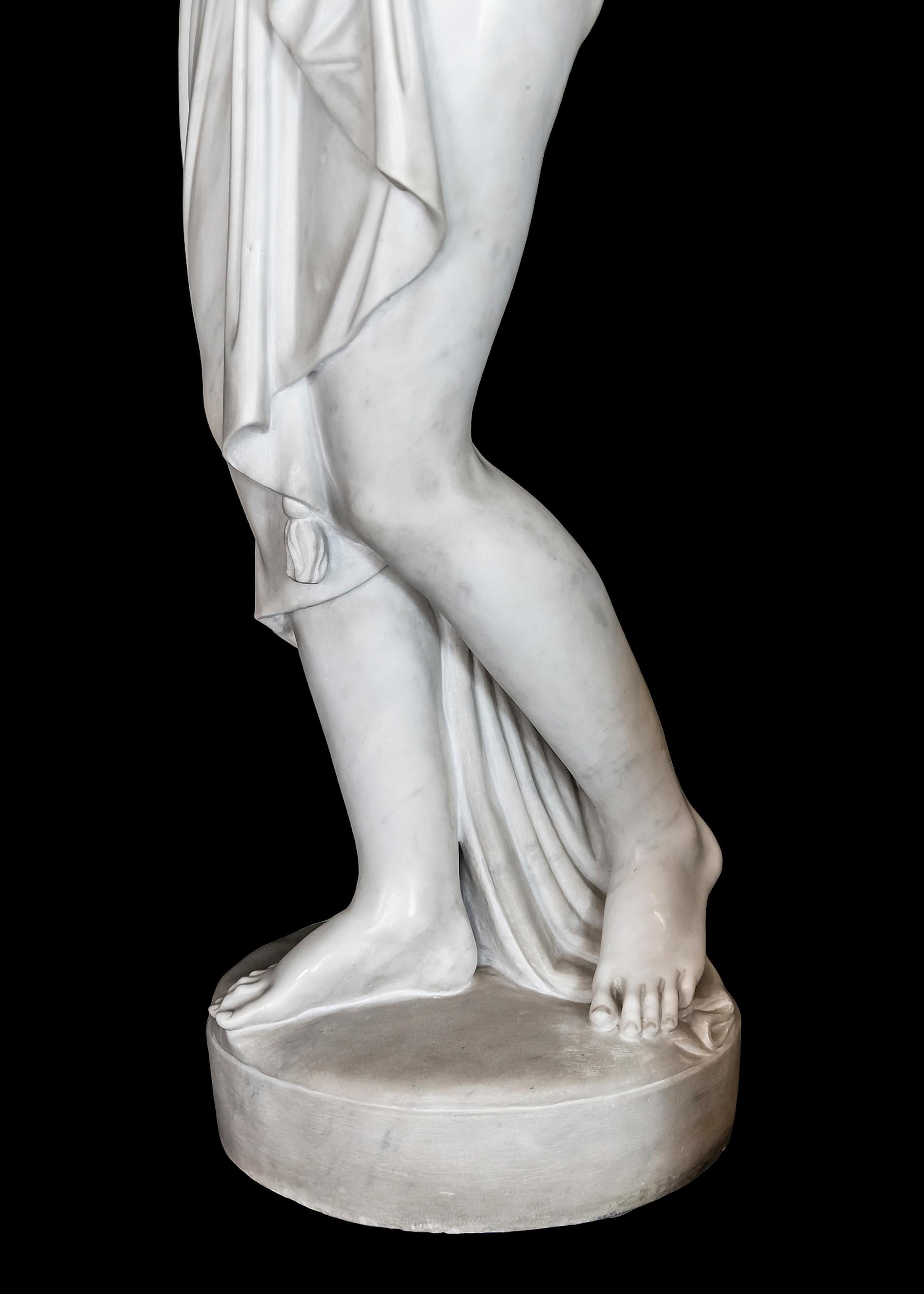 Italienische Skulptur der Venus Italica aus Carrara-Marmor, Antonio Canova, 19. Jahrhundert im Zustand „Gut“ im Angebot in Vilnius, LT