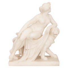 Statua italiana in alabastro del XIX secolo della dea greca Arianna