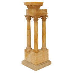 Italian 19th century Alabaster statue of the Temple of Vespasian