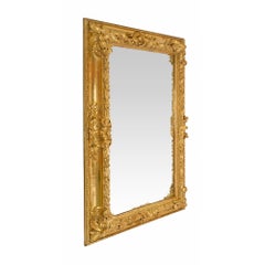 Italian 19th Century Baroque Giltwood Mirror