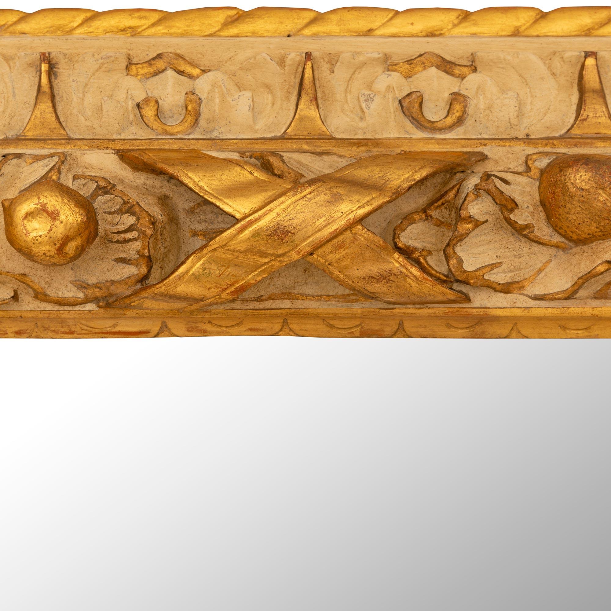 Italienisch 19. Jahrhundert Barock st. Giltwood und patiniertem Holz Spiegel im Angebot 3