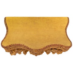 Italian 19th Century Baroque St. Giltwood Console