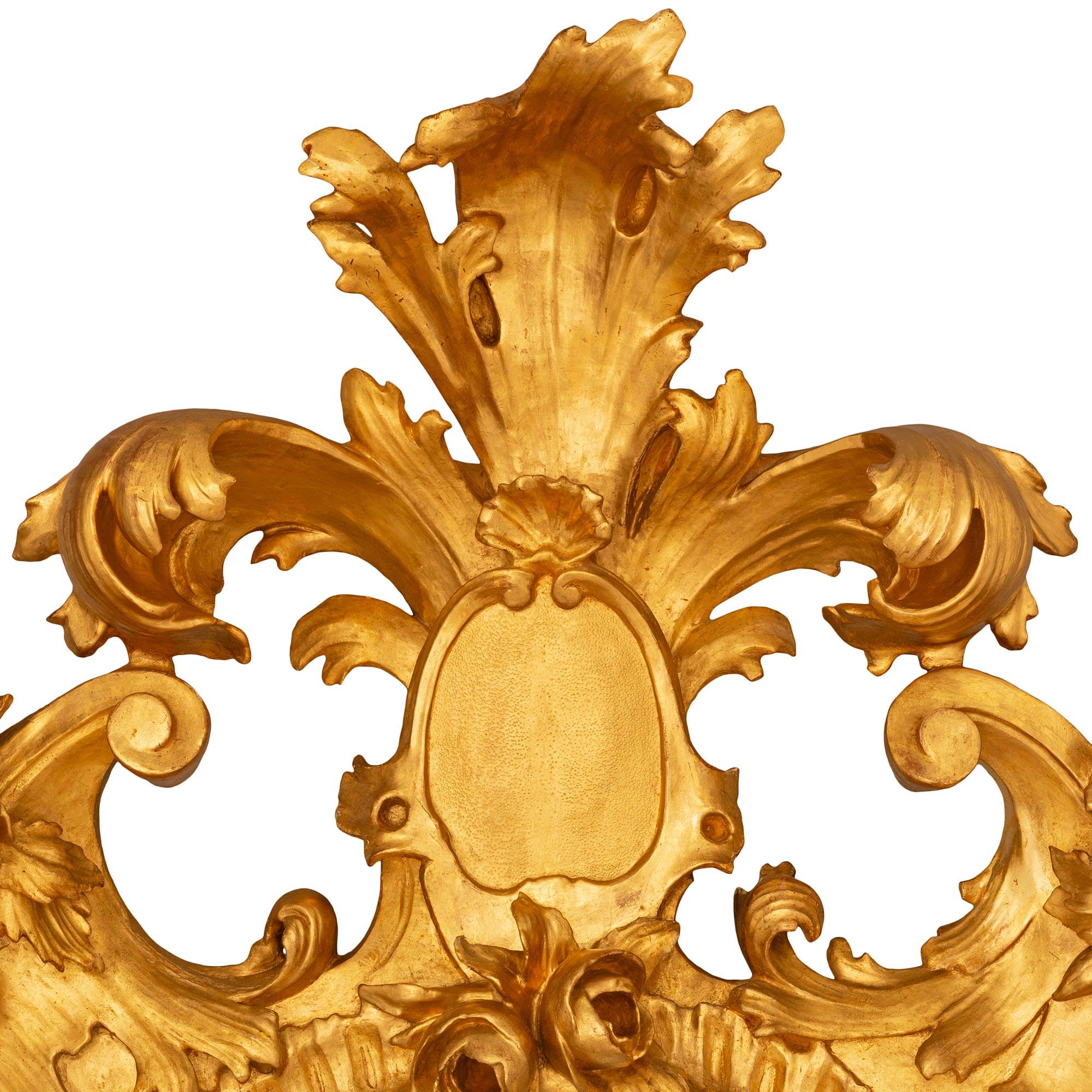 Italian 19th century Baroque st. Giltwood Mirror and Console For Sale 3