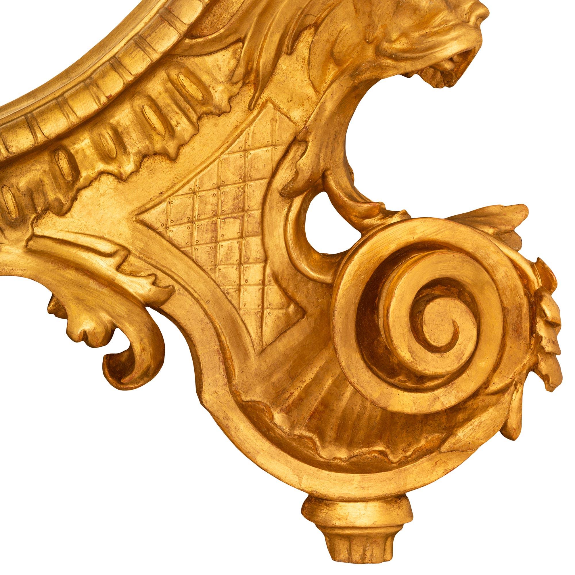 Italienisch 19. Jahrhundert Barock st. Giltwood Spiegel im Angebot 7