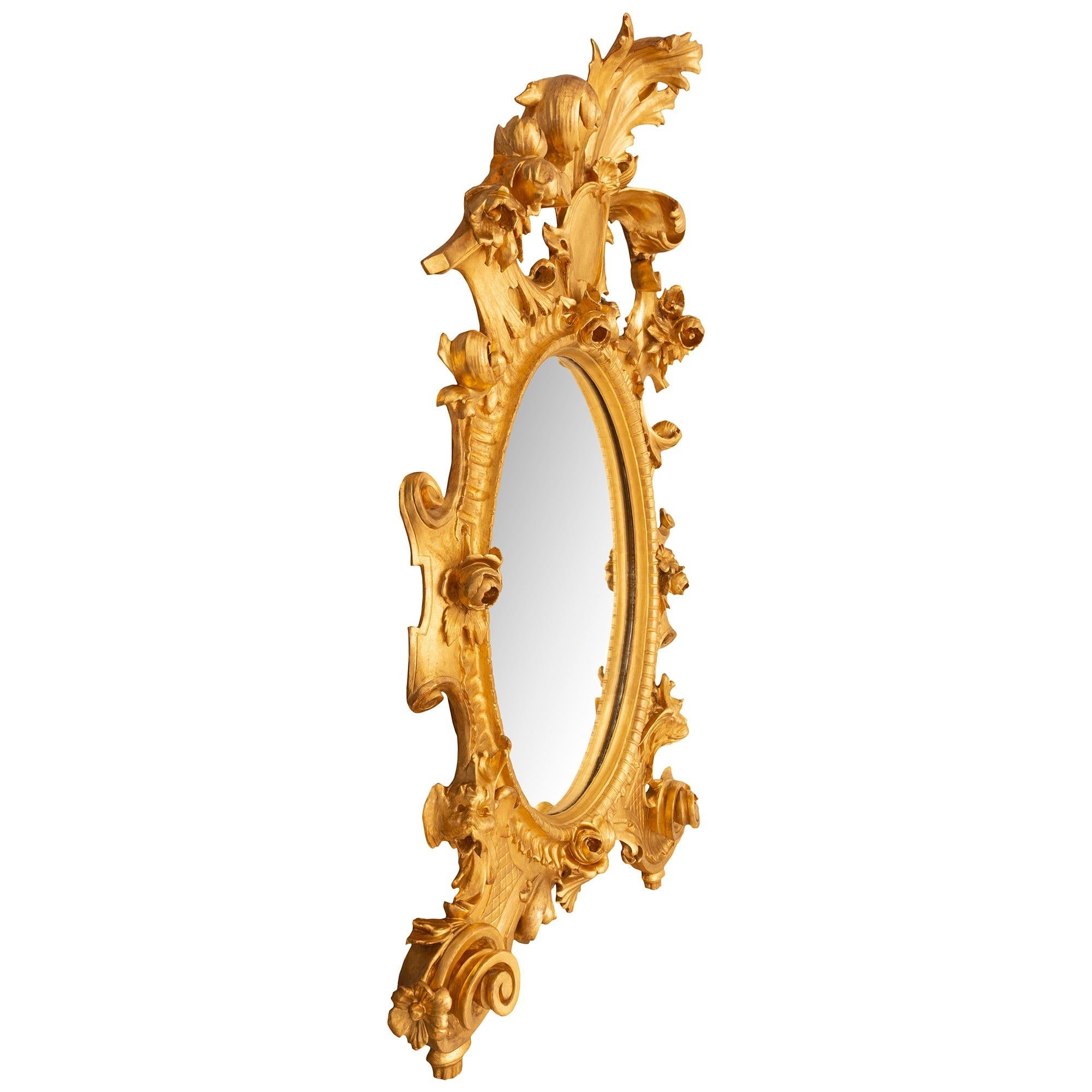 Italienisch 19. Jahrhundert Barock st. Giltwood Spiegel im Zustand „Gut“ im Angebot in West Palm Beach, FL