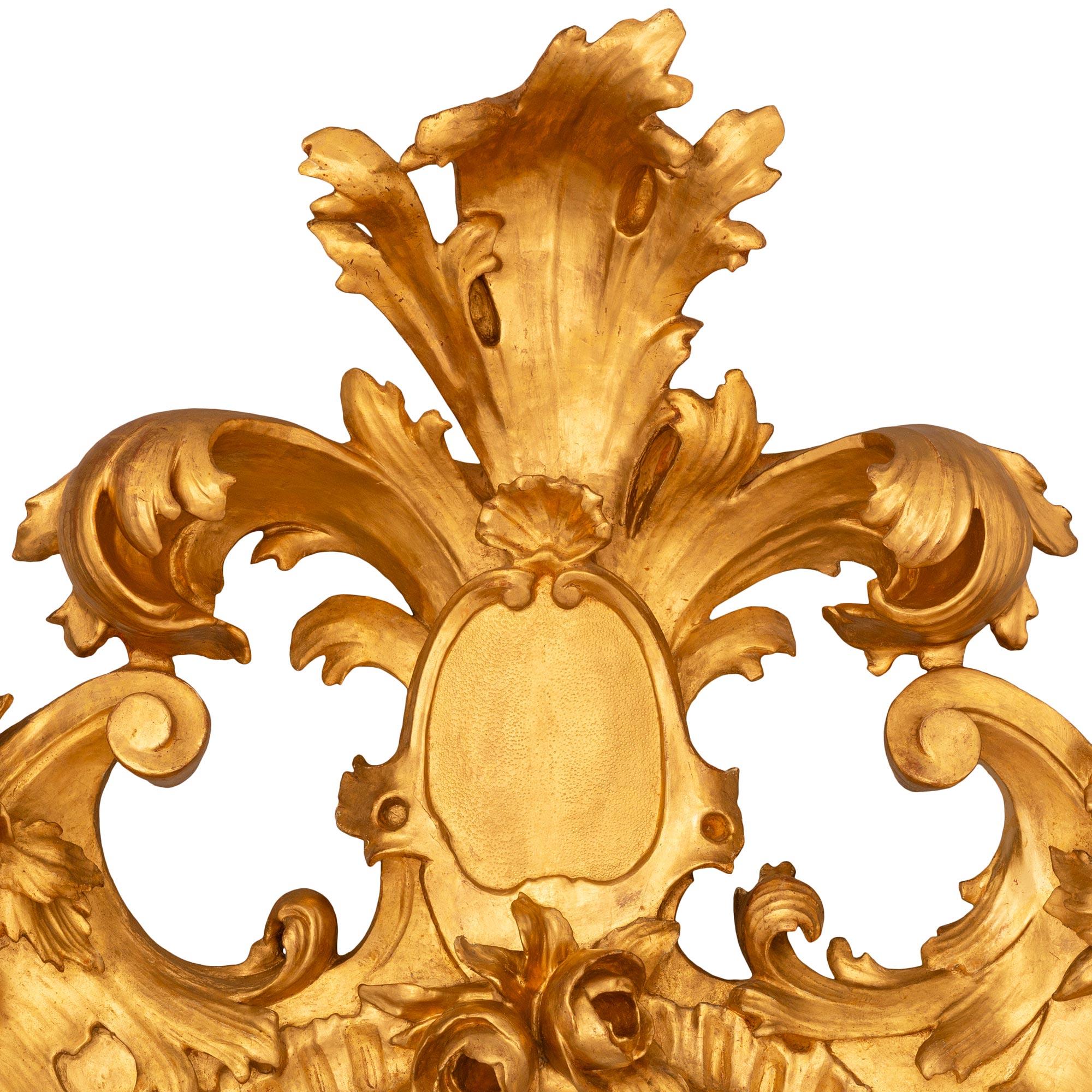 Italienisch 19. Jahrhundert Barock st. Giltwood Spiegel im Angebot 1
