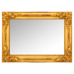 Specchio barocco italiano del XIX secolo in legno dorato