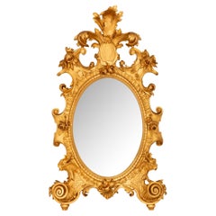 Italian 19th century Baroque st. Giltwood mirror