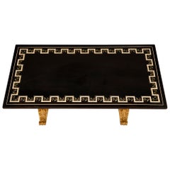 Italian 19th Century Baroque St. Giltwood & Patinated Wood Coffee/Cocktail Table