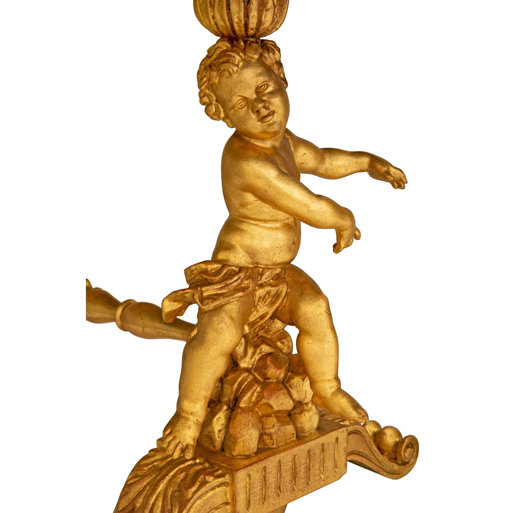 Italienischer Barock-Couchtisch aus vergoldetem Holz und patiniertem Holz, 19. Jahrhundert im Angebot 1