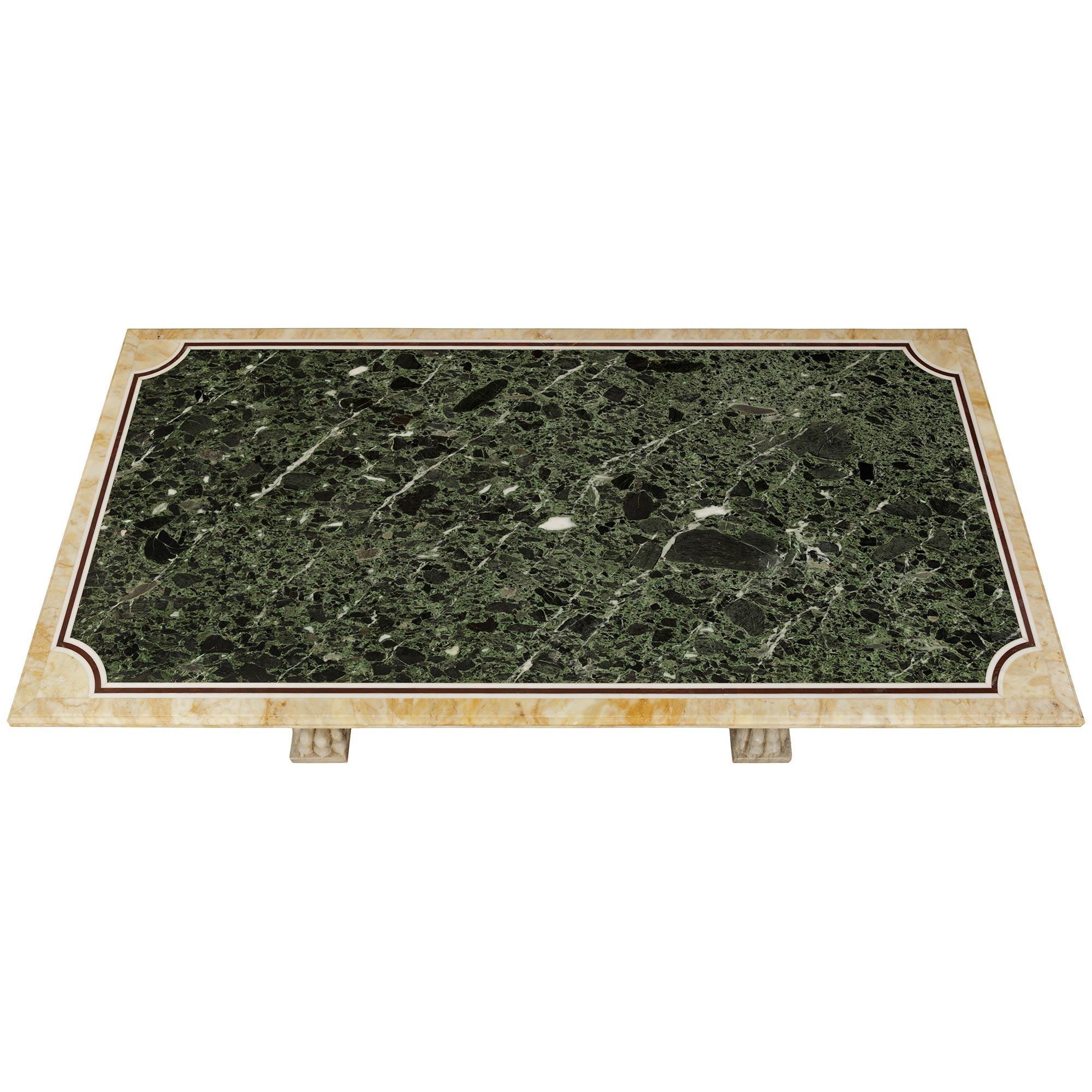 Italian 19th century Baroque st. marble center/dining table For Sale 3