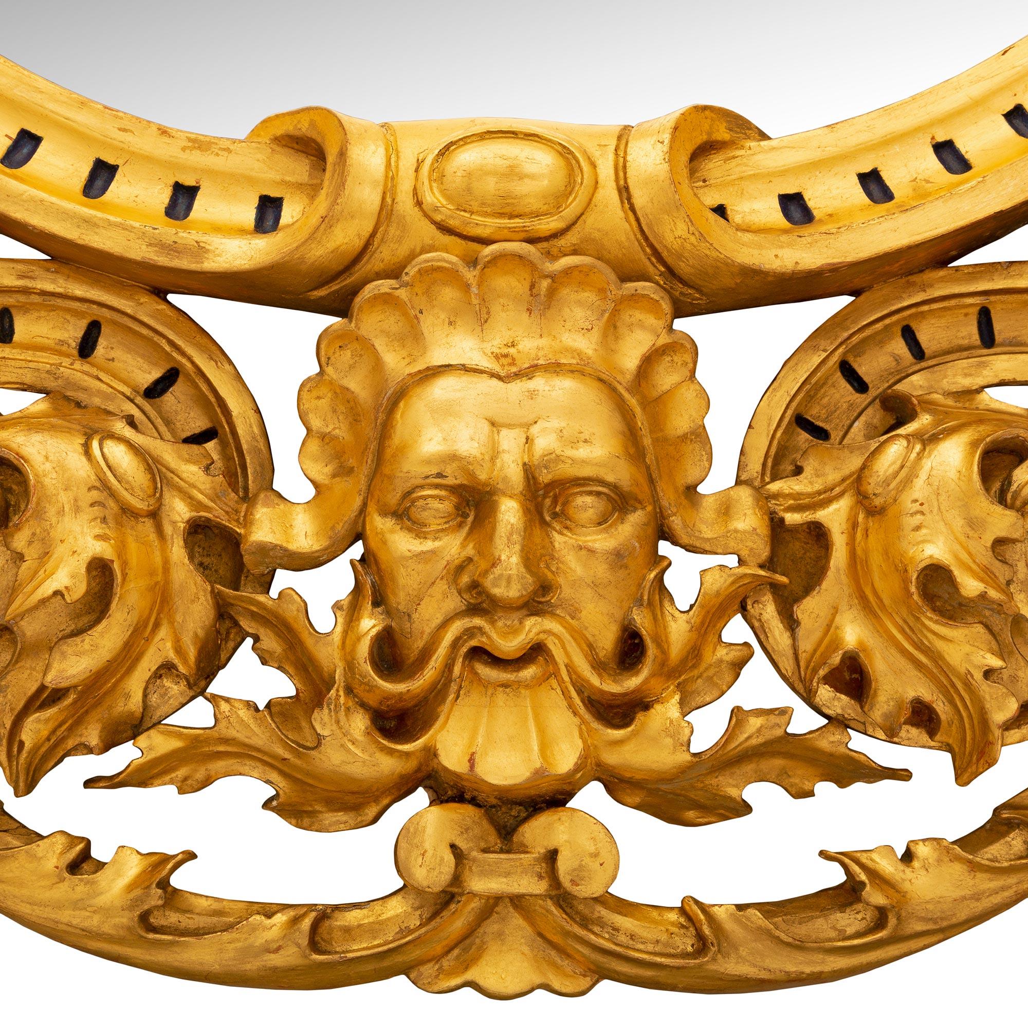 Miroir de style baroque italien du 19ème siècle, Aux Dragons en vente 5