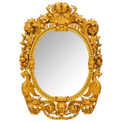 Italian 19th Century Baroque St. Mirror ‘Aux Dragons’