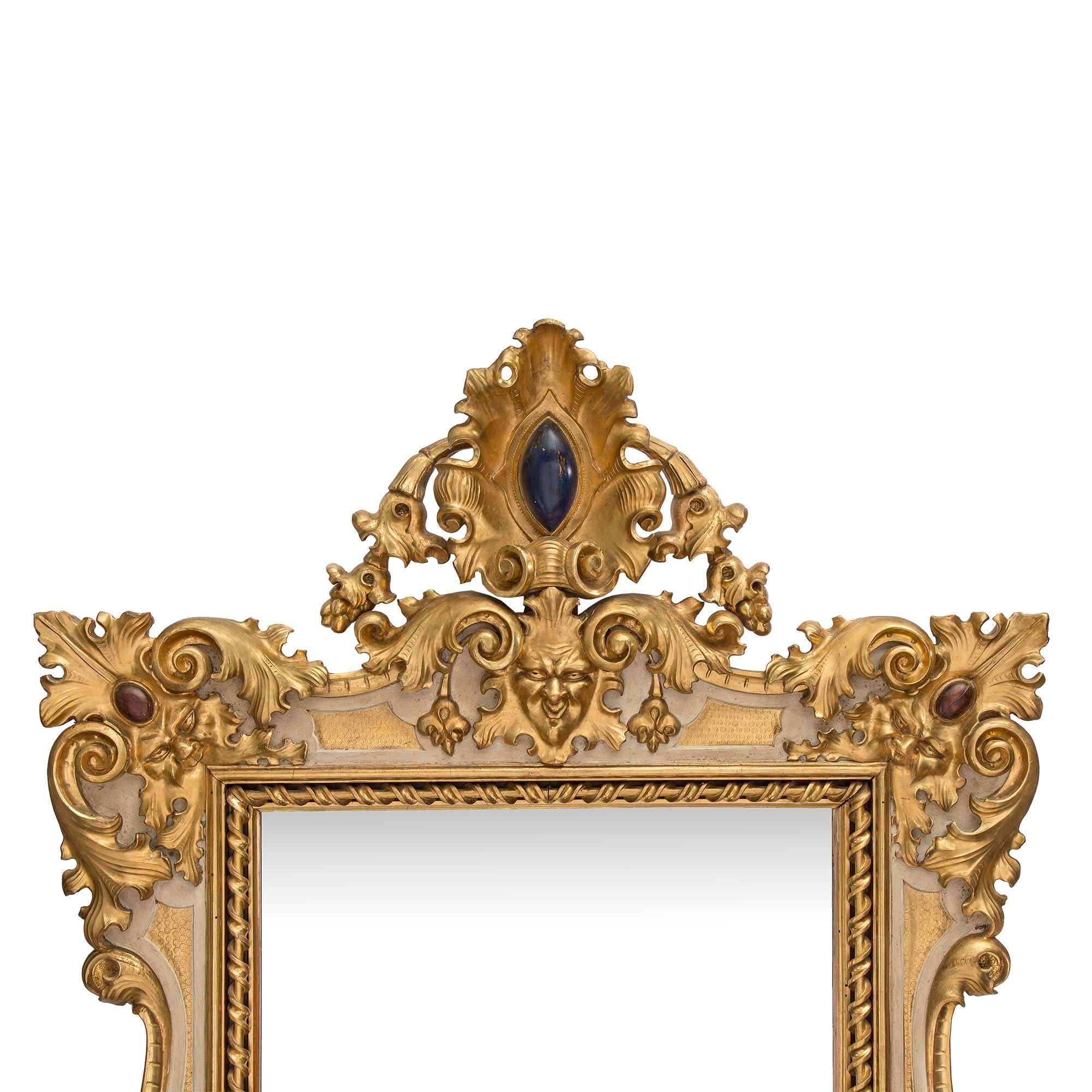 Italian 19th Century Baroque St. Mirror with Planter 3
