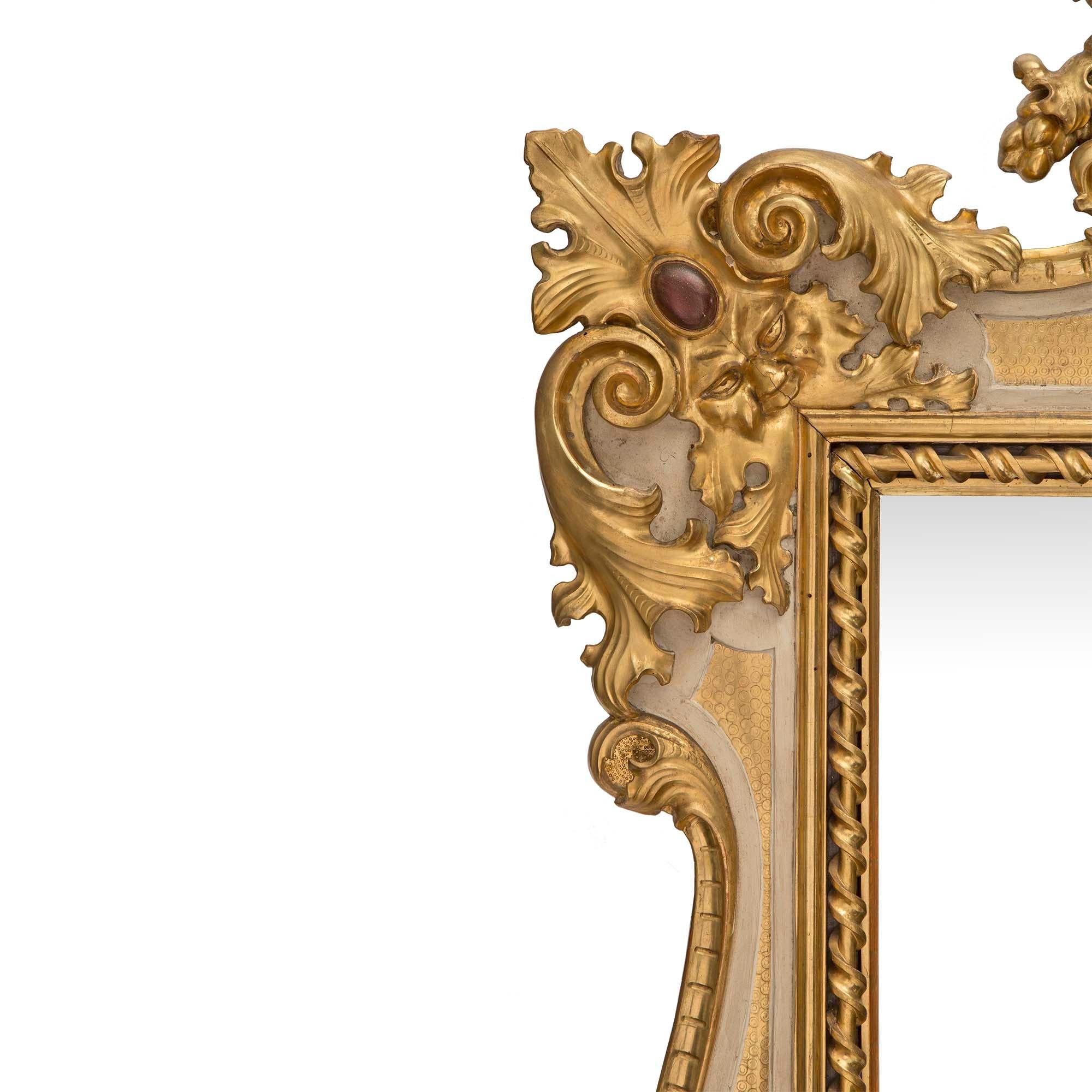 Italian 19th Century Baroque St. Mirror with Planter 4