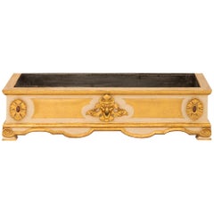 Italian 19th Century Baroque St. Patinated Wood And Giltwood Planter