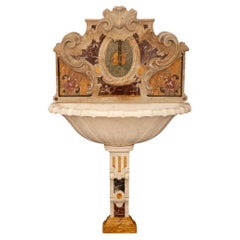Italienischer Barock-Bürdbath/Brunnen aus Marmor, 19. Jahrhundert, Barockstil, Exemplar